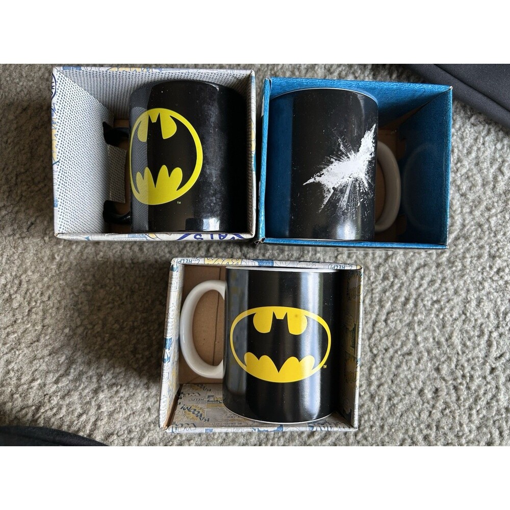 Batman DC Comics Coffee Mugs Lot Of 3 Different  12oz